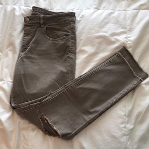 American Eagle Tan Jegging Crop Super Stretch